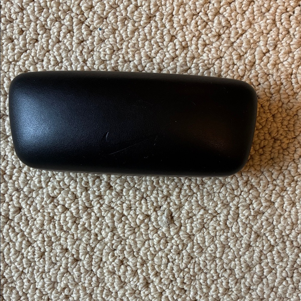 Like New Nike Black Hard Shell Eyeglass Case. Just Do It. Written inside.
